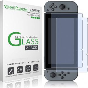 amFilm Tempered Glass Screen Protector for Nintendo Switch