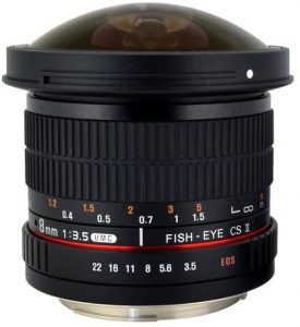 Rokinon HD8M-C 8mm f/3.5 HD Fisheye Lens
