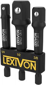 LEXIVON Impact Grade Socket Adapter Set