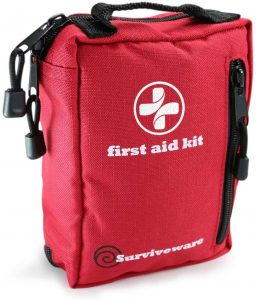 Surviveware Small First Aid Kit with Labelled Compartments 