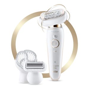 Braun Epilator Silk-épil 9 9-030 with Flexible Head, Facial Hair Removal for Women